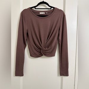 Aritzia Cropped Longsleeve Shirt